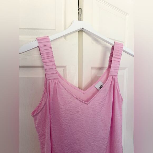 Cabi Rotation Tank Top V-Neck Bubblegum Pink Pastel Flowy Tank Size Large - Picture 3 of 7